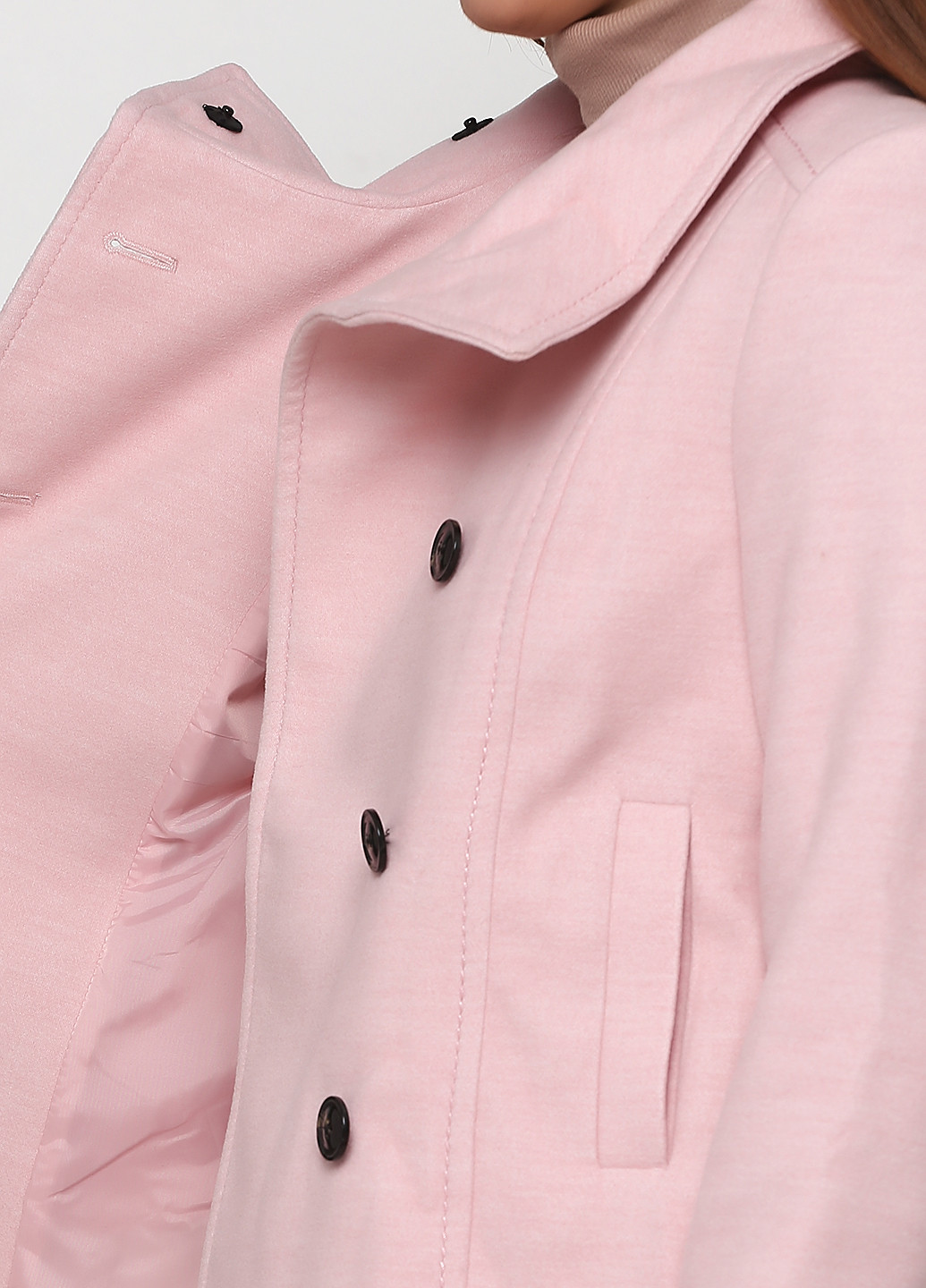Розовое Кэжуал пальто H&M однотонное