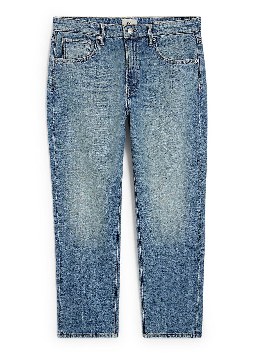 Темно-голубые демисезонные зауженные джинсы C&A