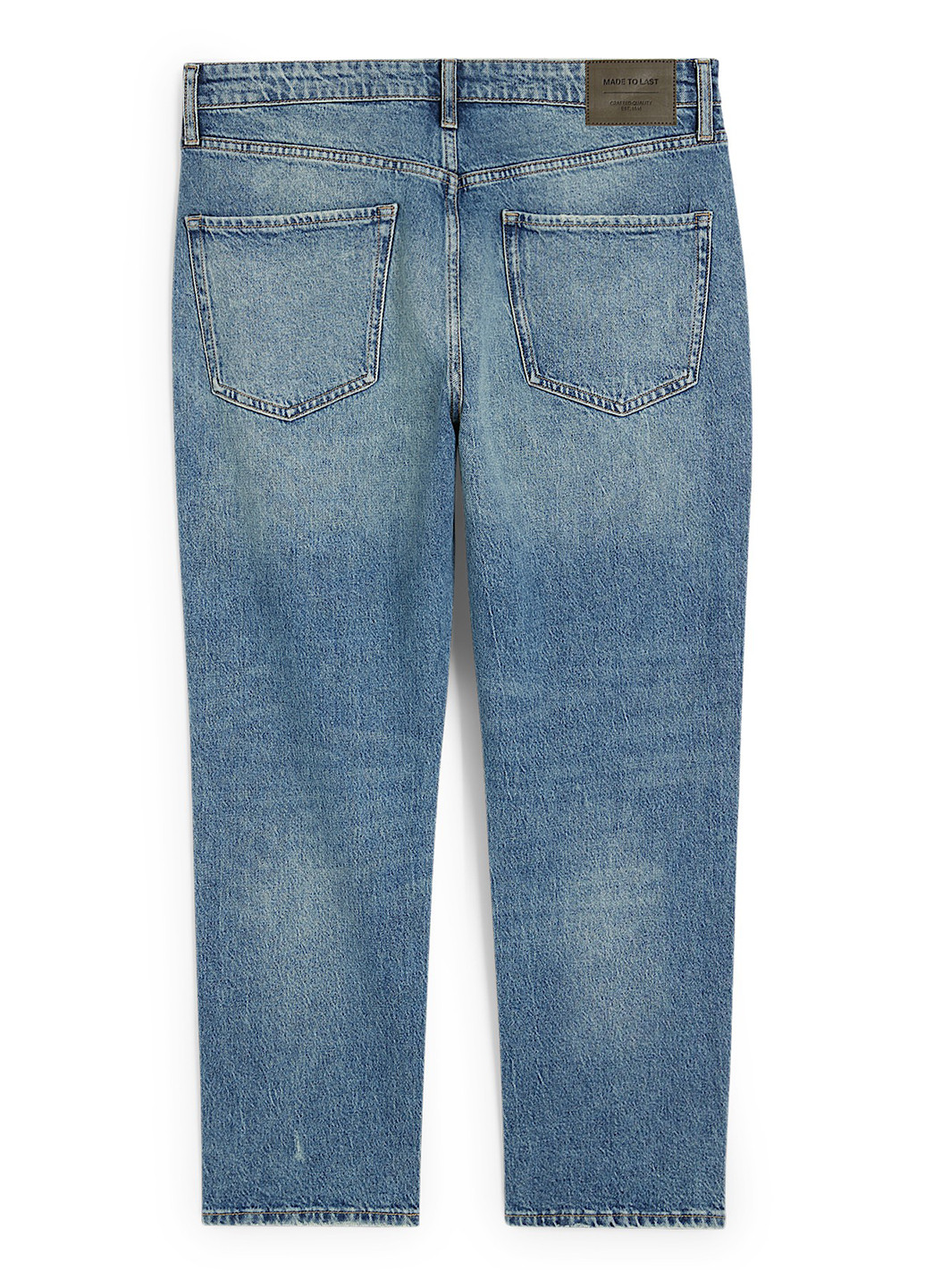 Темно-голубые демисезонные зауженные джинсы C&A