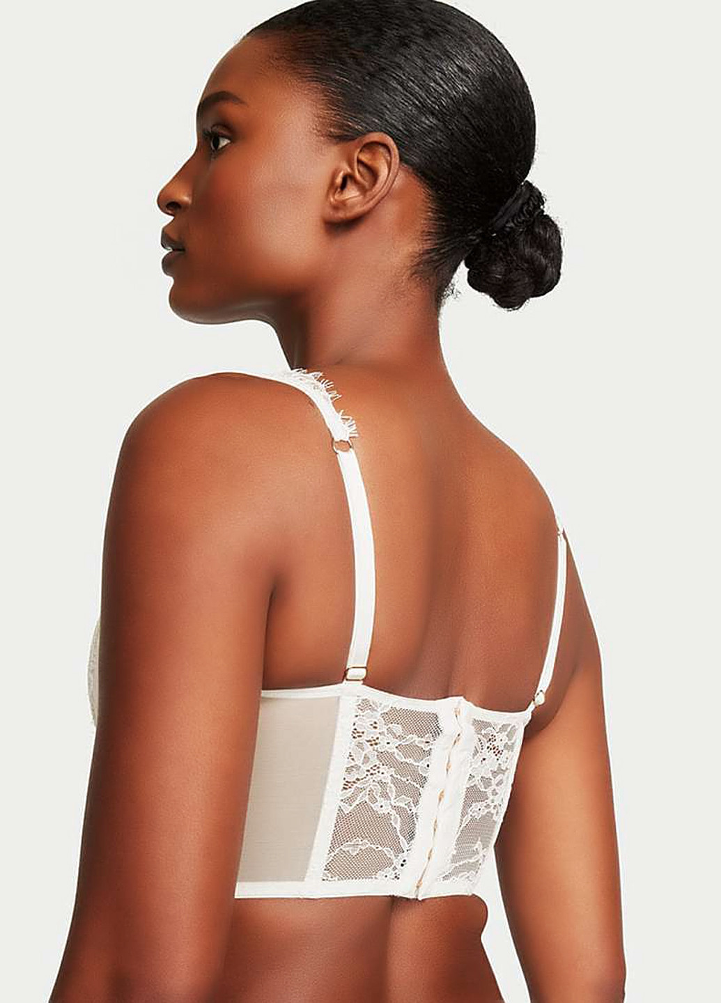 Молочный демисезонный комплект (бюстье, трусики) Victoria's Secret