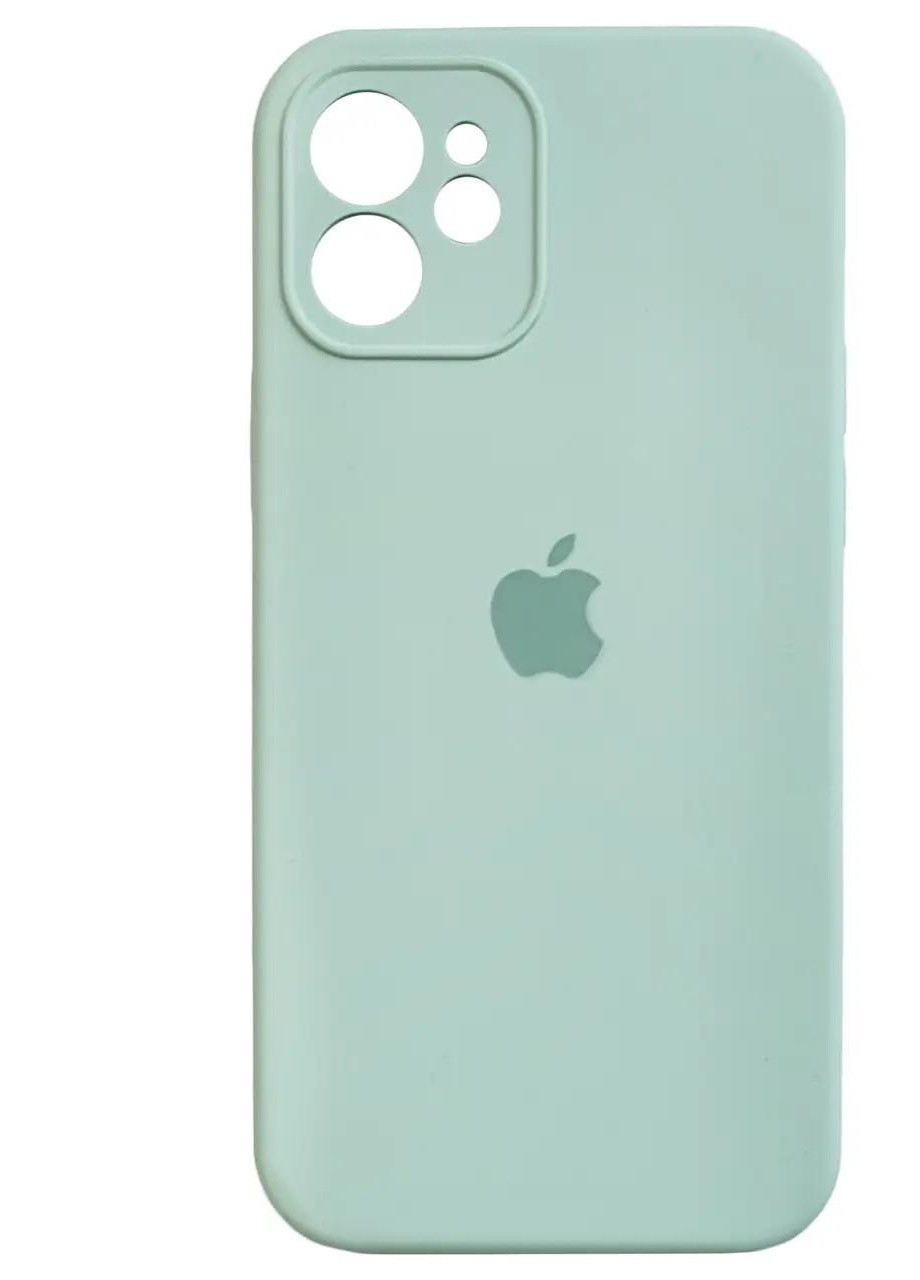 Силіконовый Чохол Накладка Закрита Камера Silicone Case Full Camera Для iPhone 12 Mint No Brand (254091516)