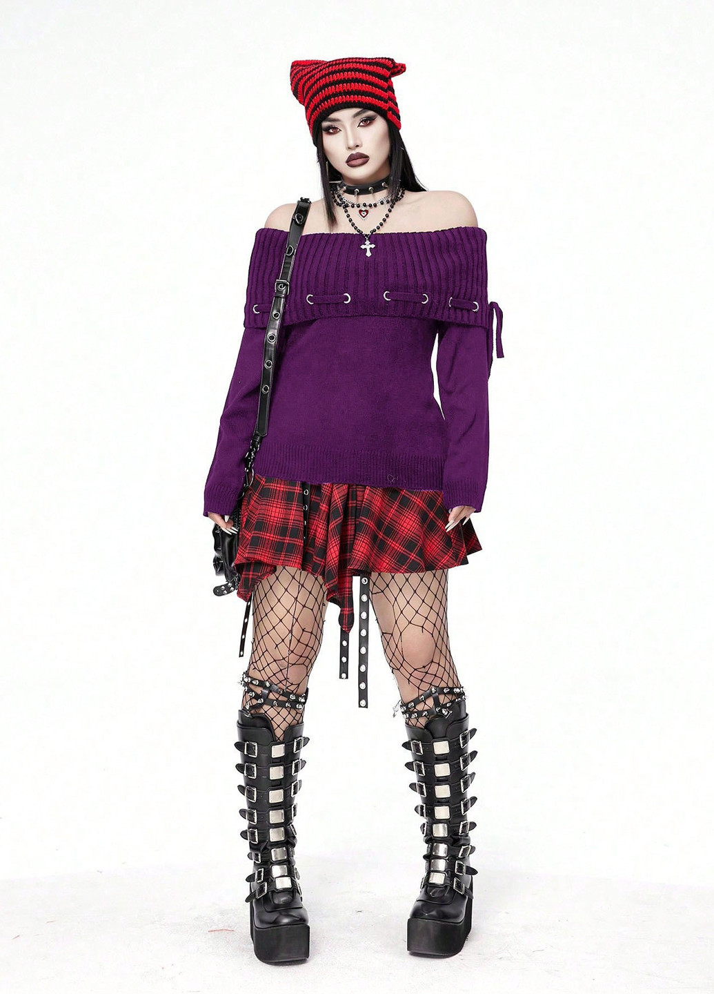 Темно-фіолетовий демісезонний джемпер джемпер SHEIN