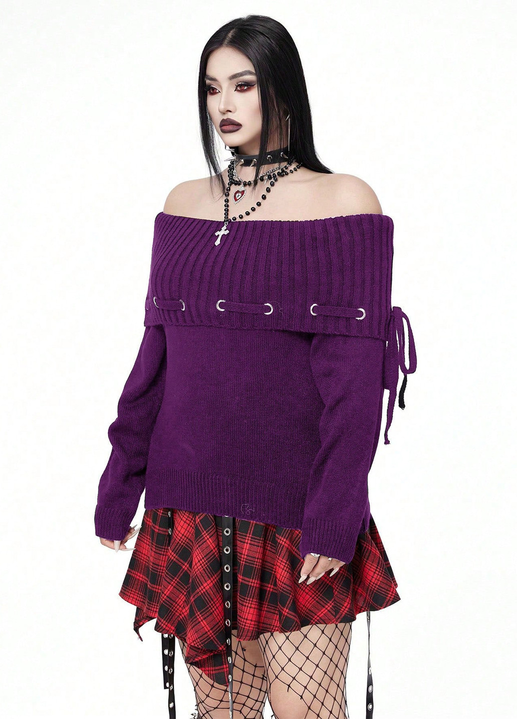 Темно-фіолетовий демісезонний джемпер джемпер SHEIN