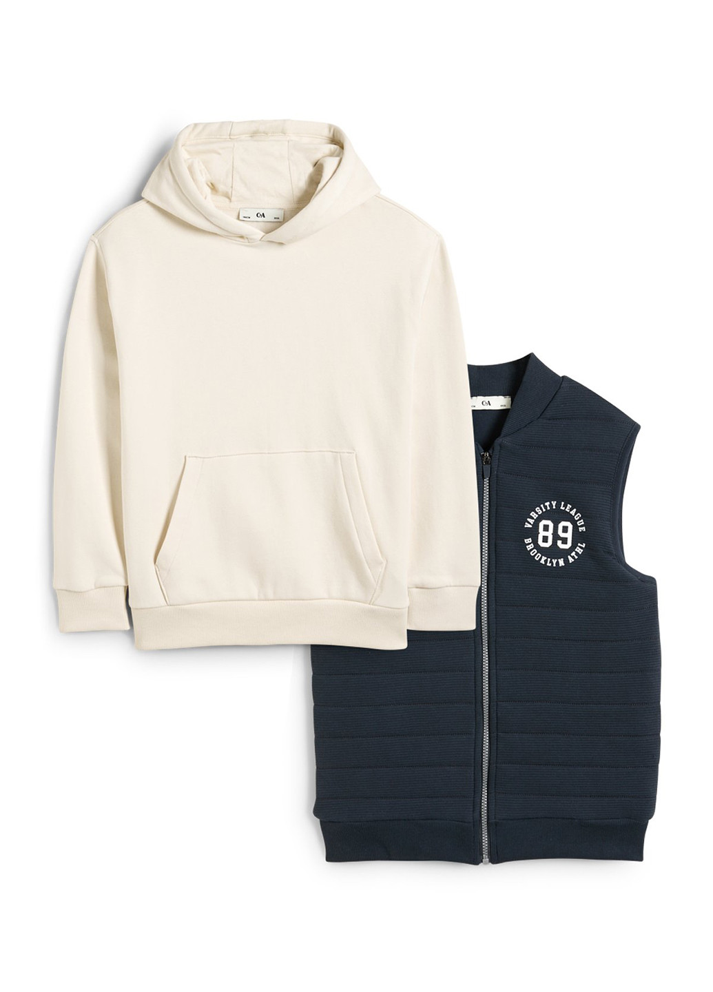 Комбинированный демисезонный комплект (жилет, худи) C&A