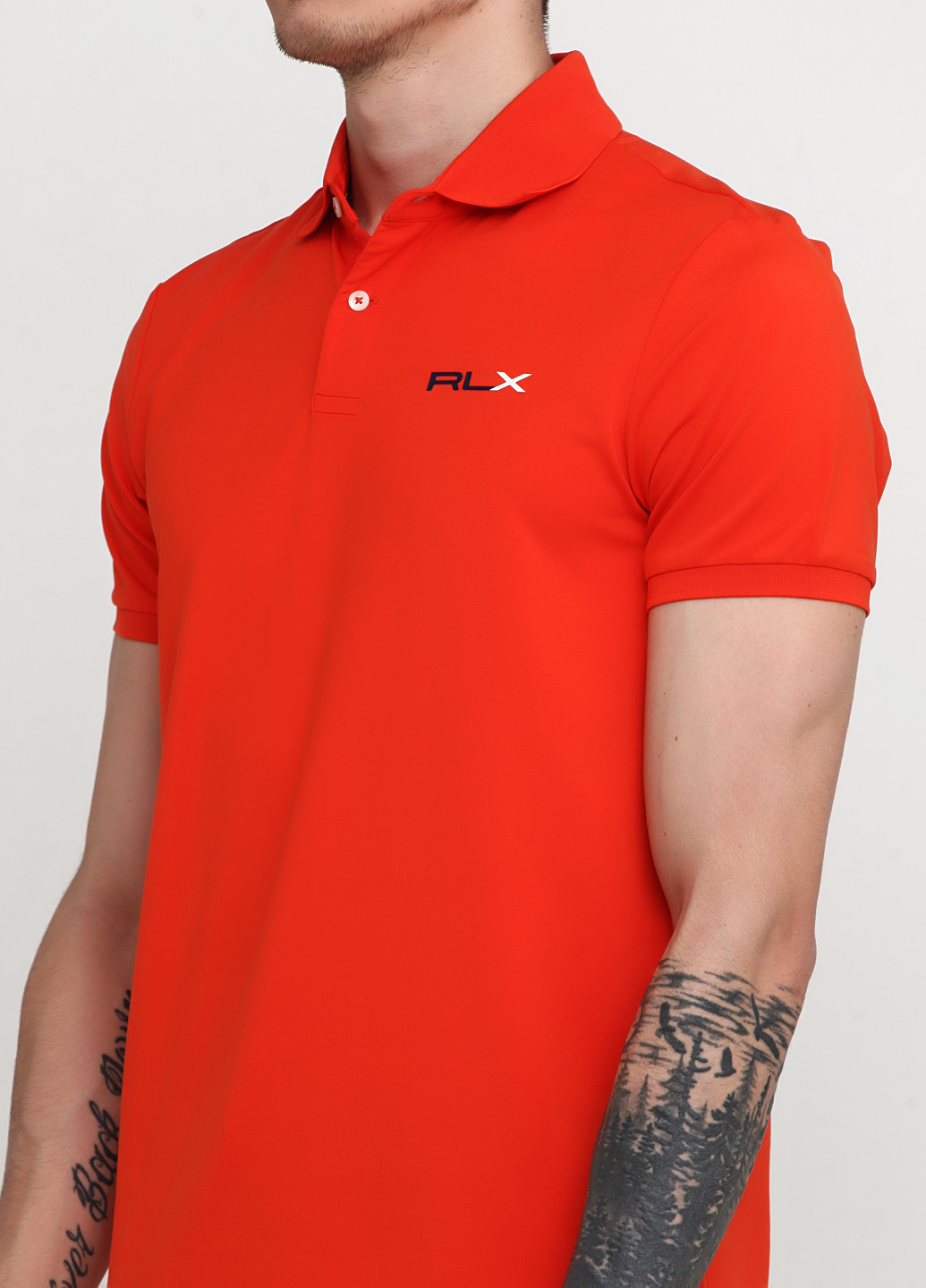 Оранжевая футболка-поло для мужчин Ralph Lauren однотонная