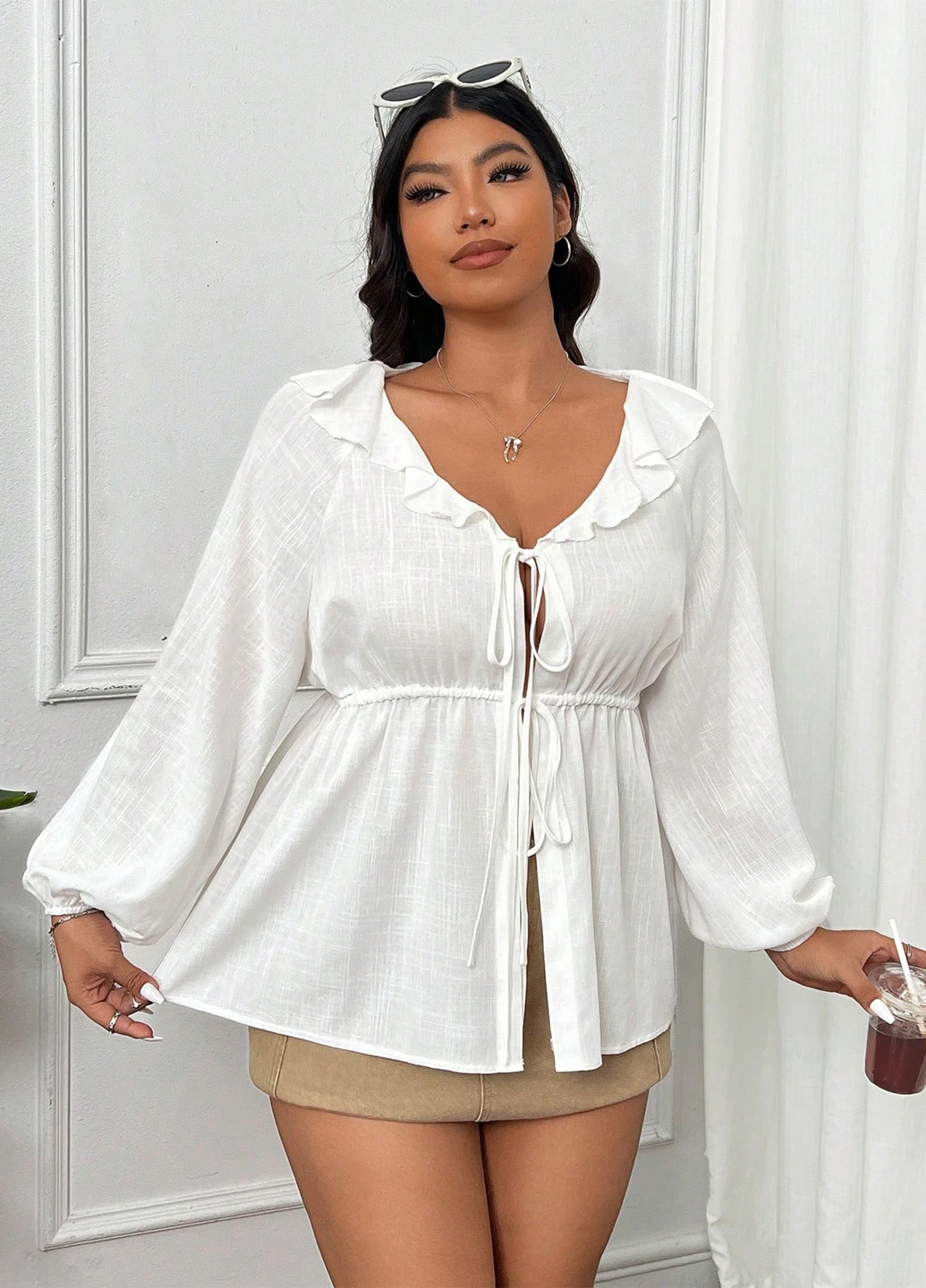 Белая блуза SHEIN