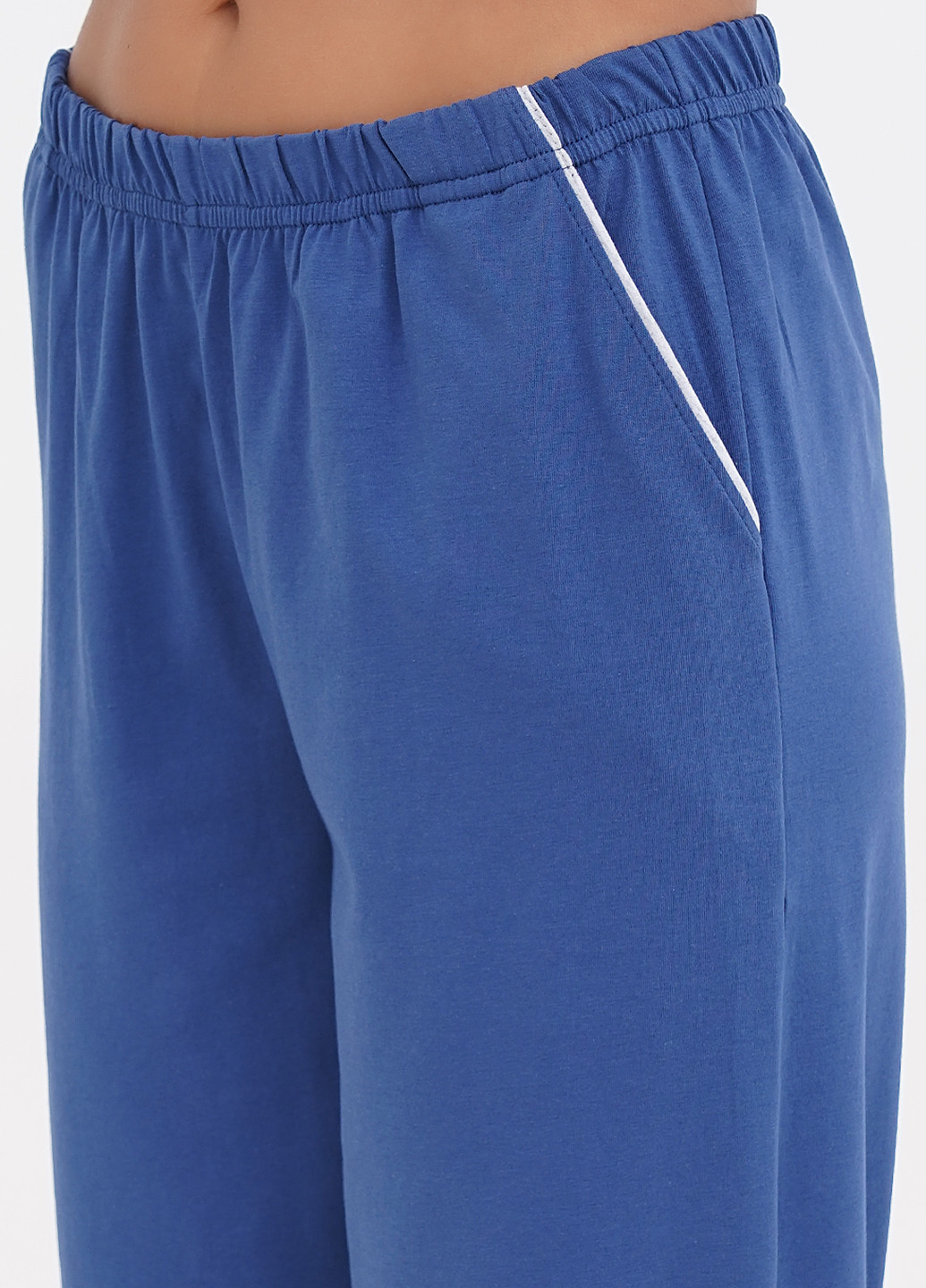 Синя всесезон піжама (лонгслів, штани, маска для сну) лонгслив + брюки Lucci