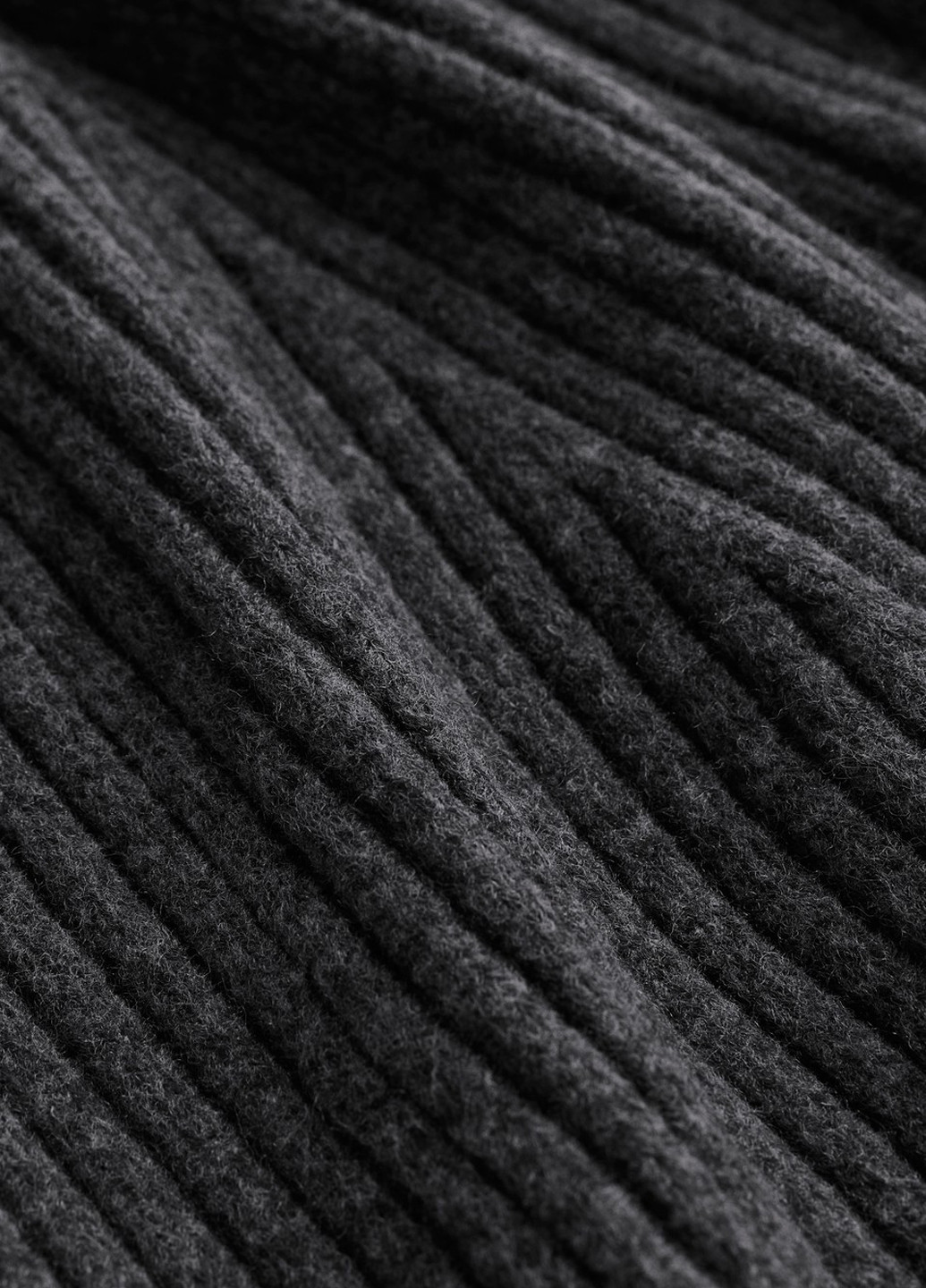 Темно-серое кэжуал платье платье-свитер H&M меланжевое