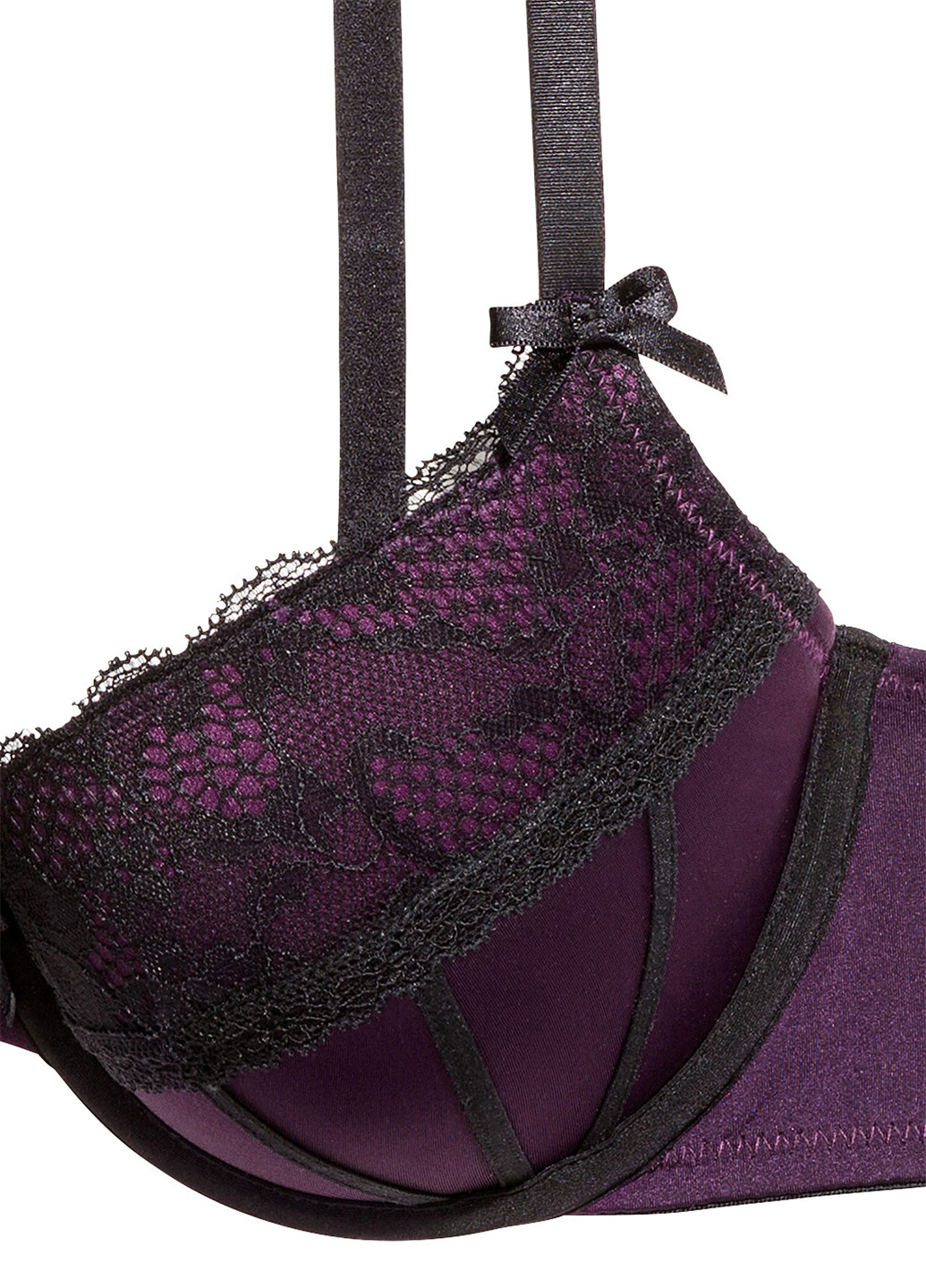 Фиолетовый бюстгальтер H&M с косточками полиамид