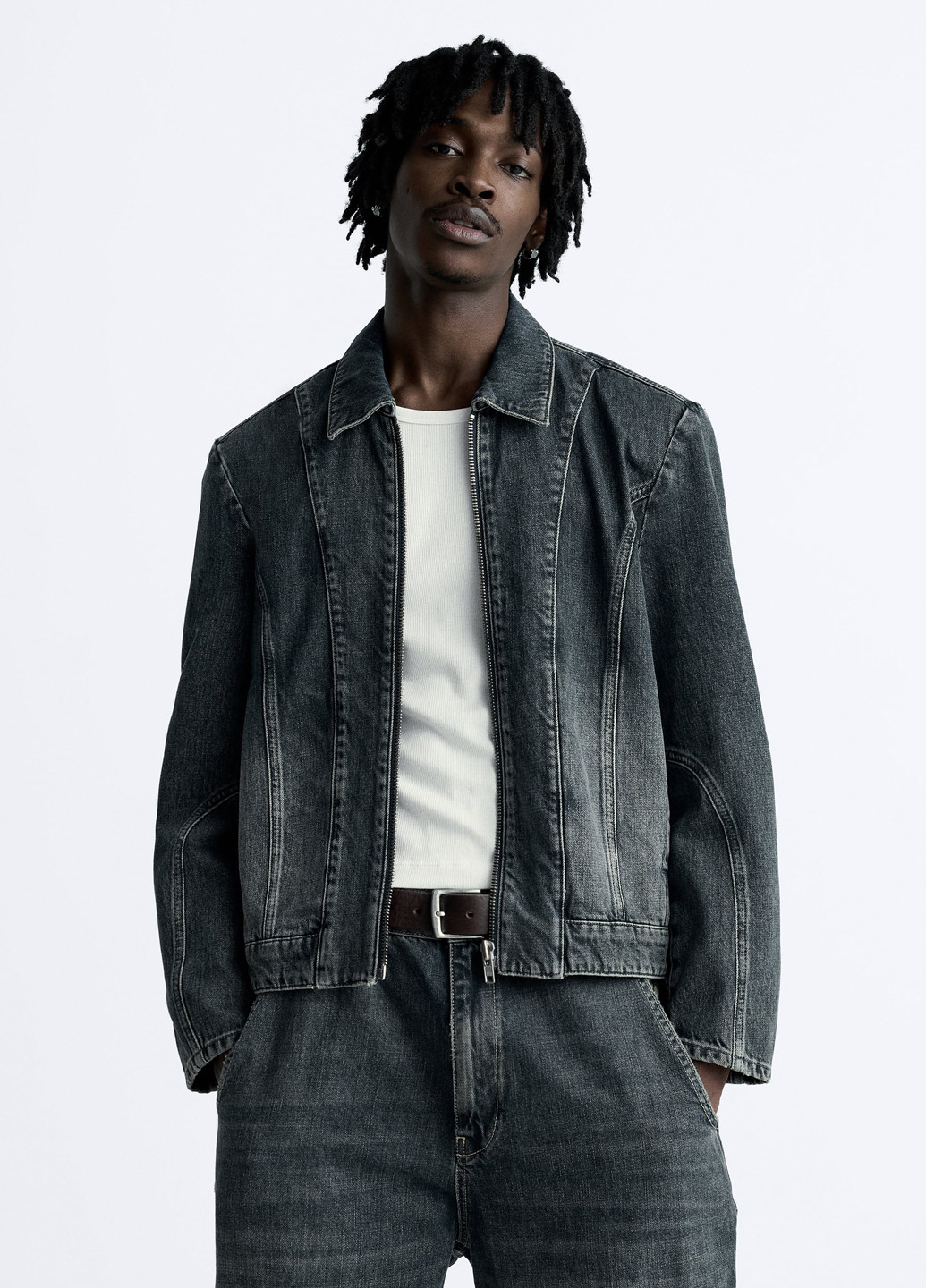 Синя демісезонна куртка Zara