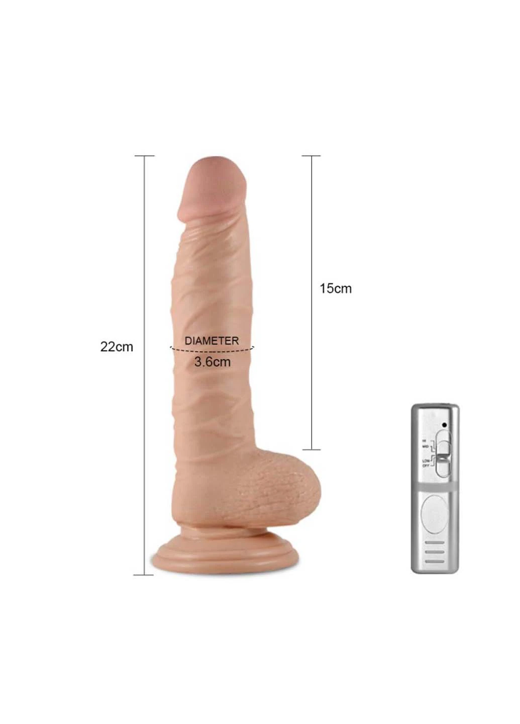 Реалистичный вибратор на присоске 21 см Lovetoy (253496888)