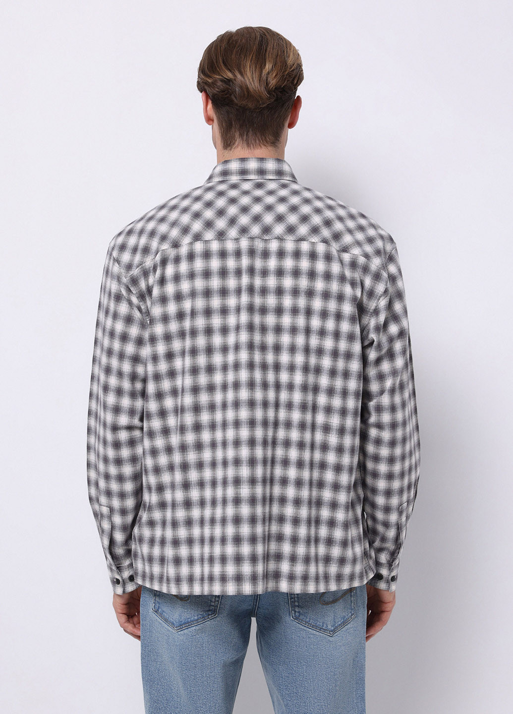 Серая кэжуал рубашка в клетку Colin's