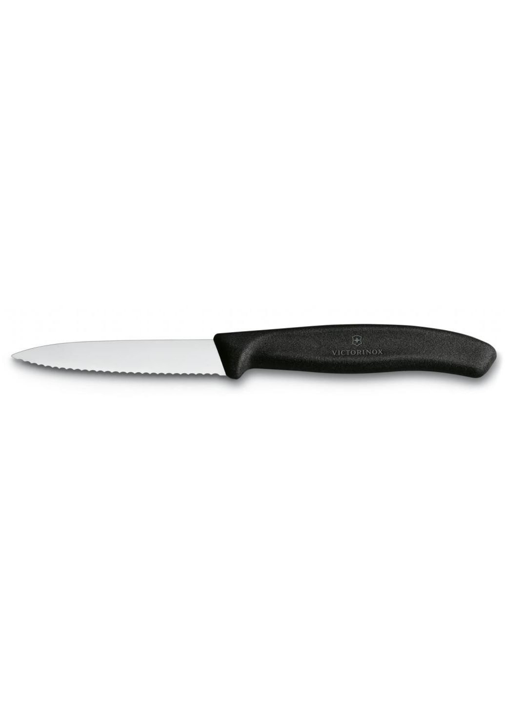 Кухонный нож SwissClassic для нарезки 8 см, волнистое лезвие, черный (6.7633) Victorinox (254078808)