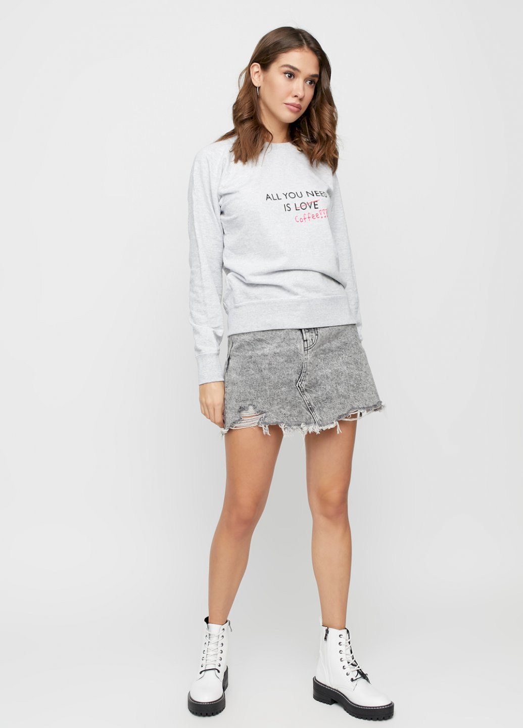 Серый свитшот женский /no flis/ YAPPI рисунок (251467783)