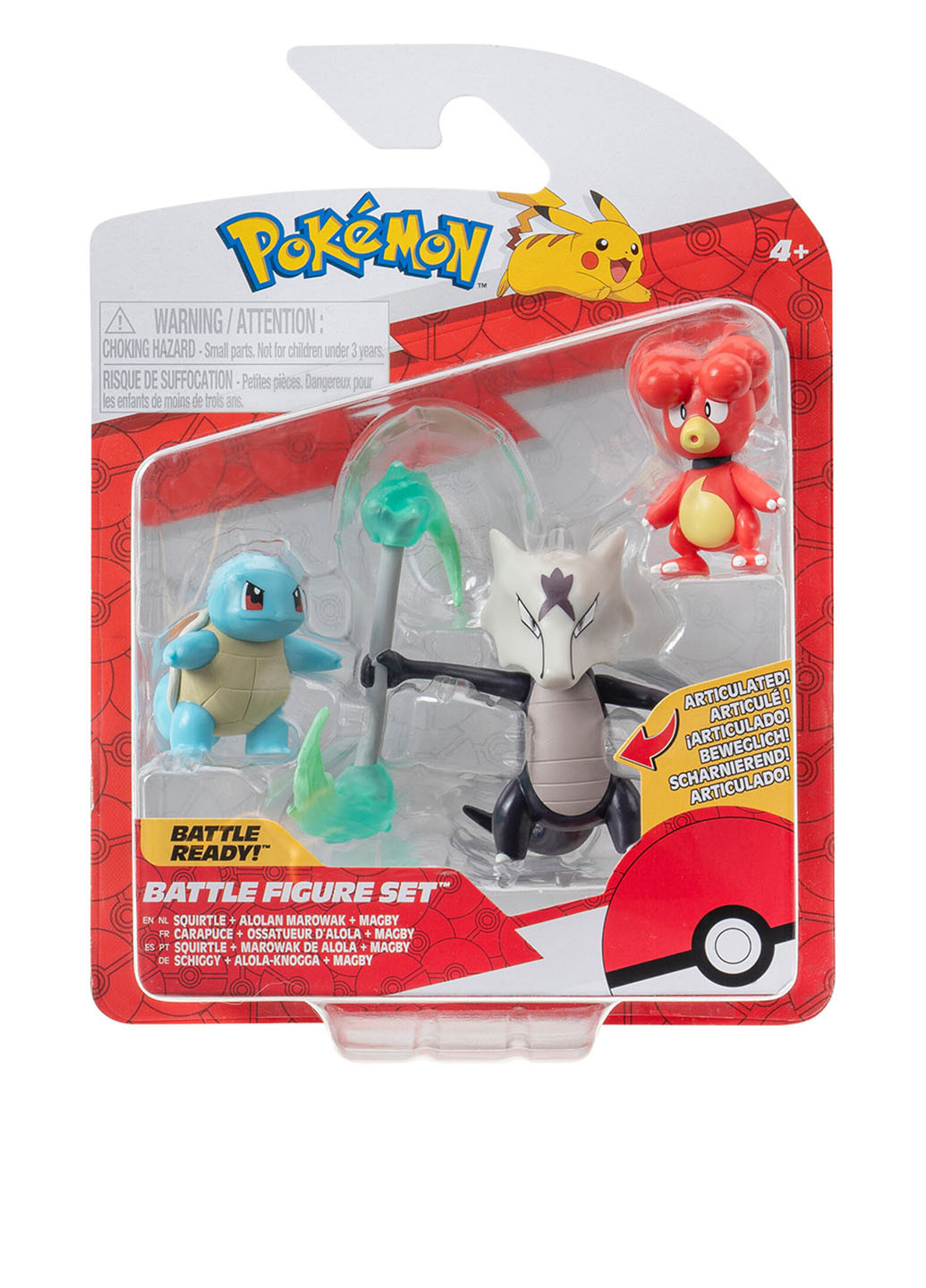 Ігрові фігурки W19 Магбі, Сквіртл та Алола Маровак (3 шт.) Pokemon (296884473)