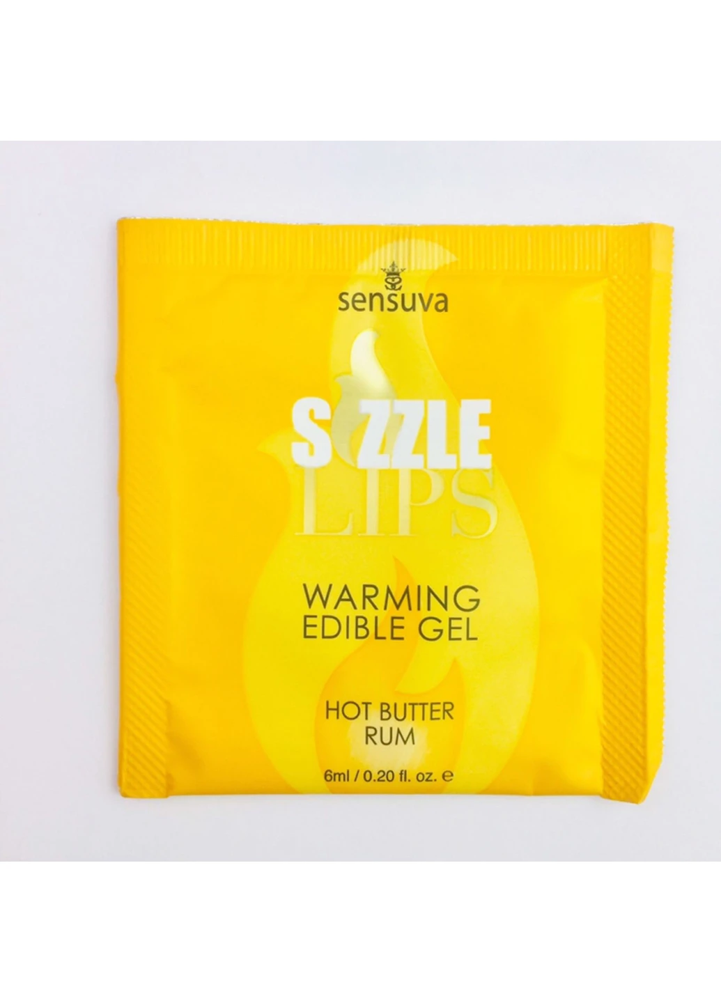 Пробник массажного геля - Sizzle Lips Butter Rum (6 мл) Sensuva (254151695)