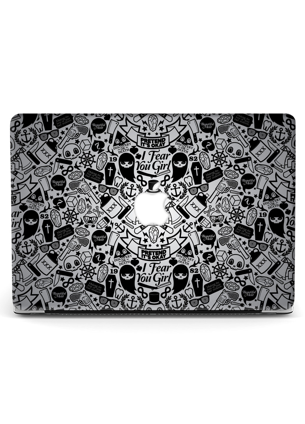 Чехол пластиковый для Apple MacBook 12 A1534 / A1931 Паттерн черепа (Skull pattern) (3365-2453) MobiPrint (218858161)