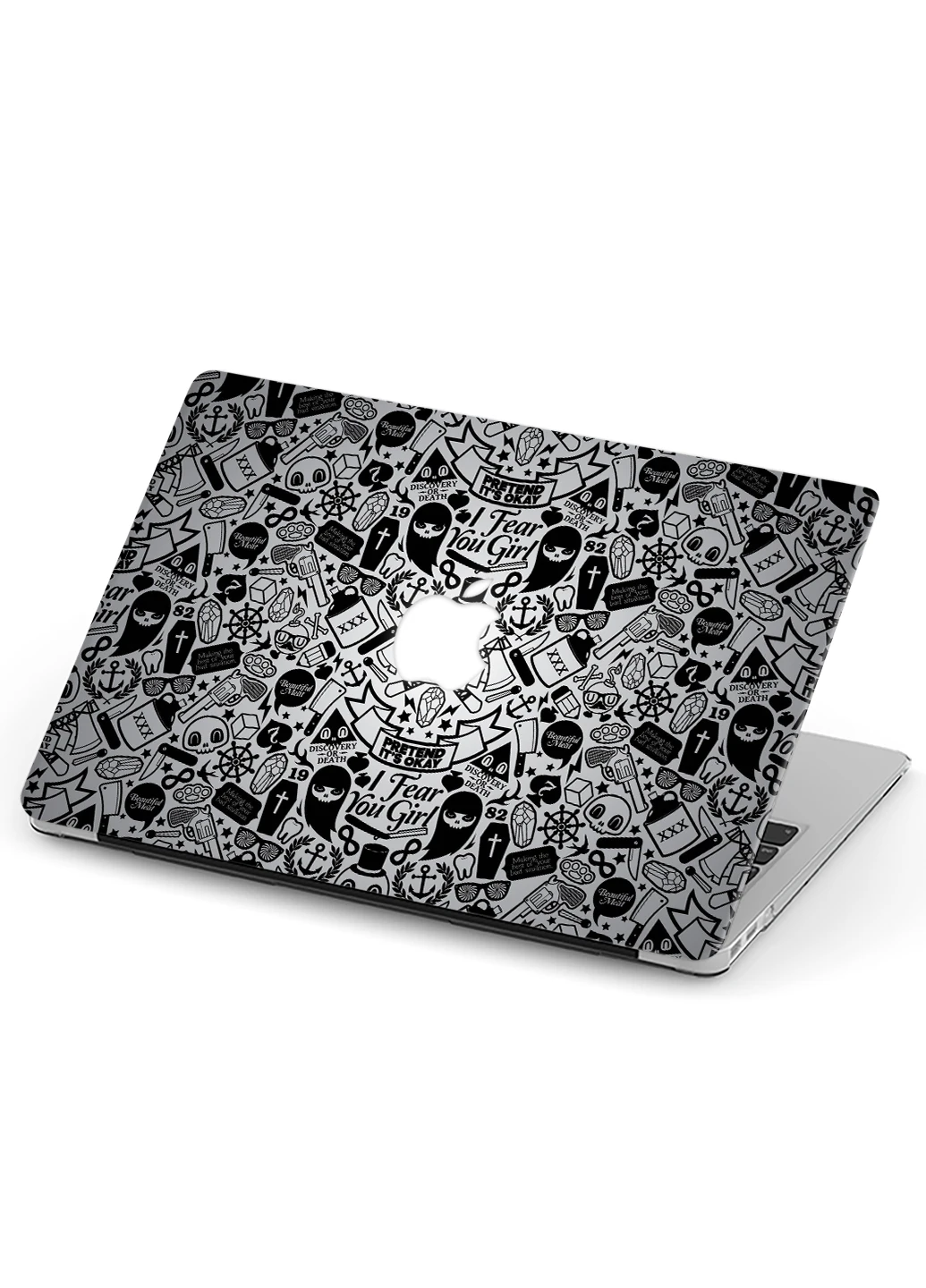 Чехол пластиковый для Apple MacBook 12 A1534 / A1931 Паттерн черепа (Skull pattern) (3365-2453) MobiPrint (218858161)