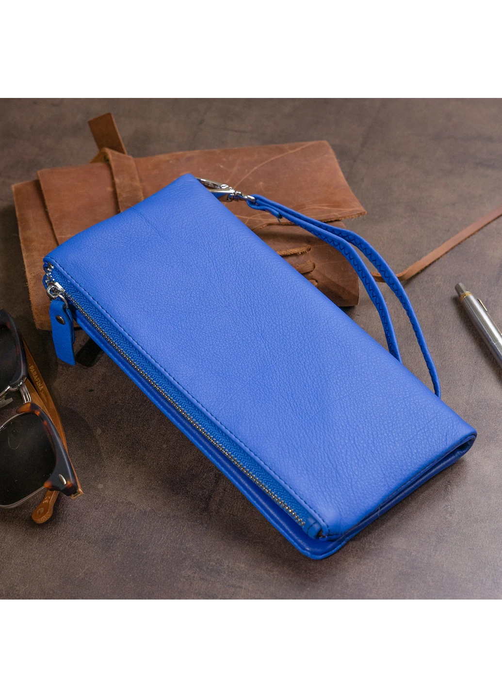 Жіночий шкіряний гаманець-клатч 20,8х10х2 см st leather (252130751)