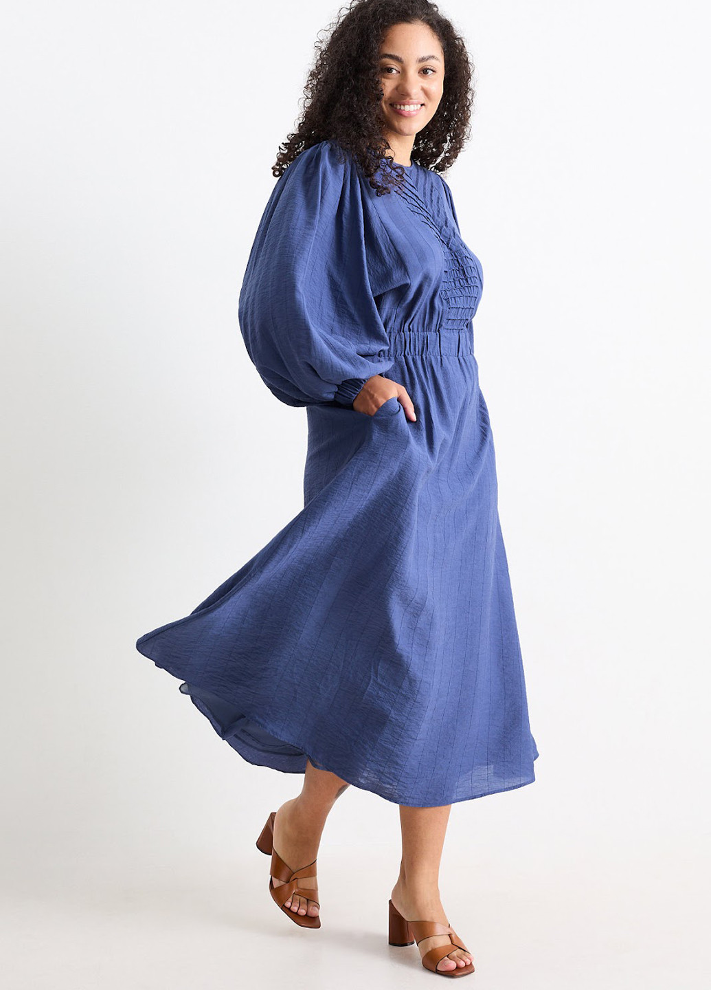 Світло-синя кежуал сукня C&A однотонна