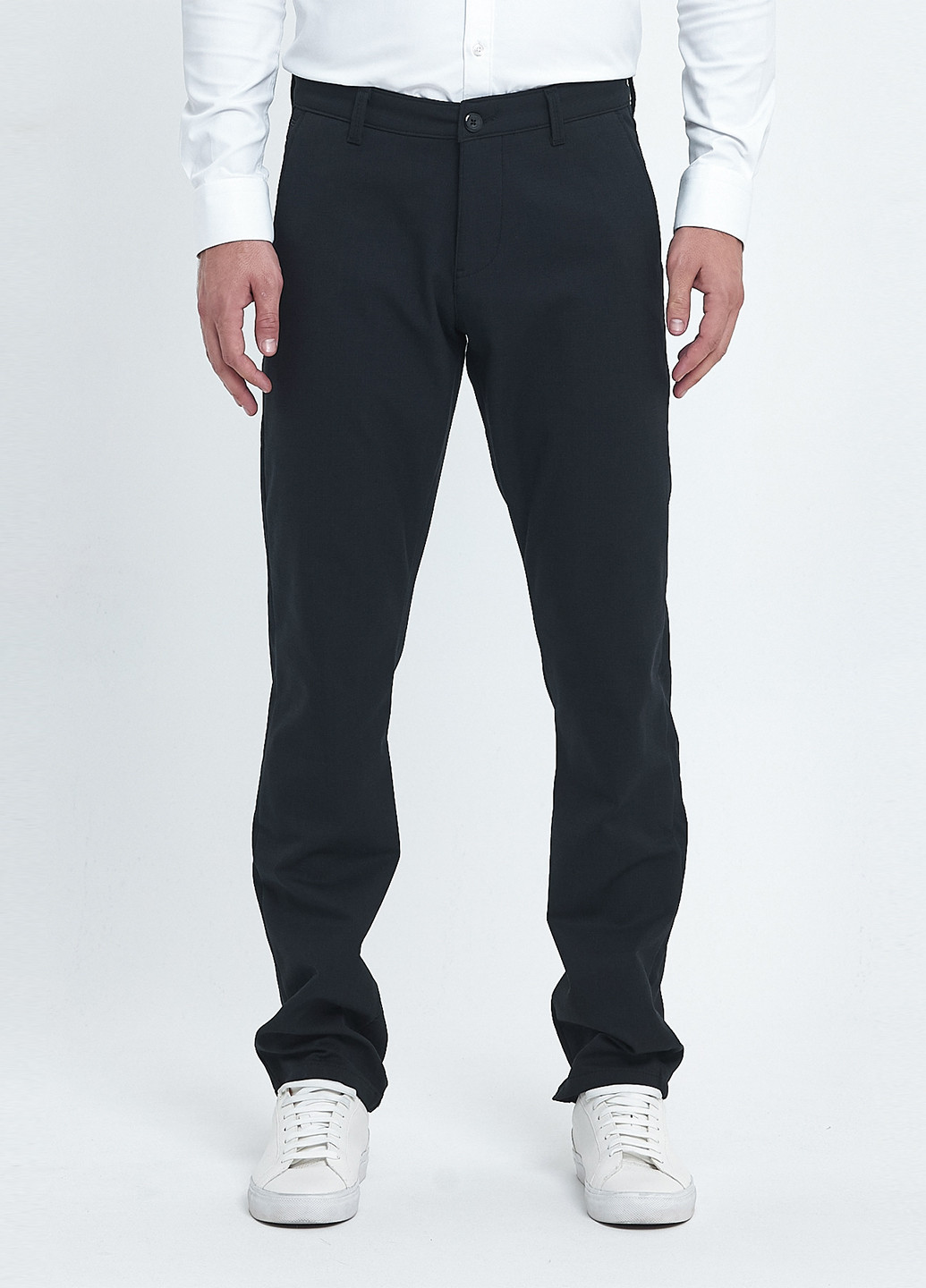 Темно-синие кэжуал демисезонные зауженные брюки Trend Collection