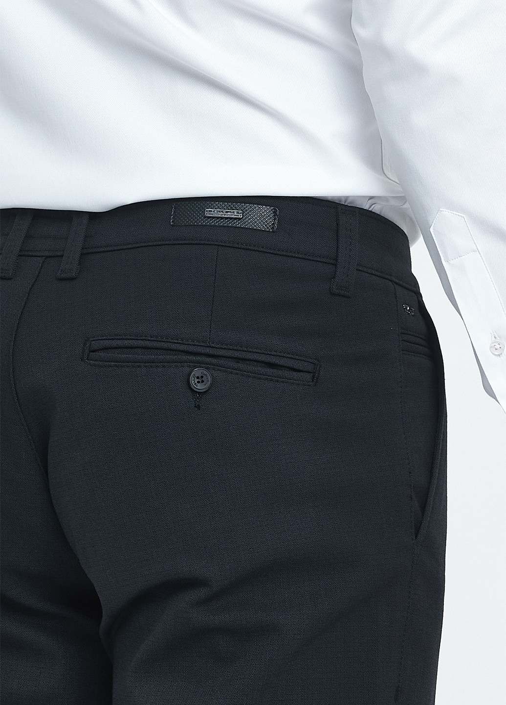 Темно-синие кэжуал демисезонные зауженные брюки Trend Collection