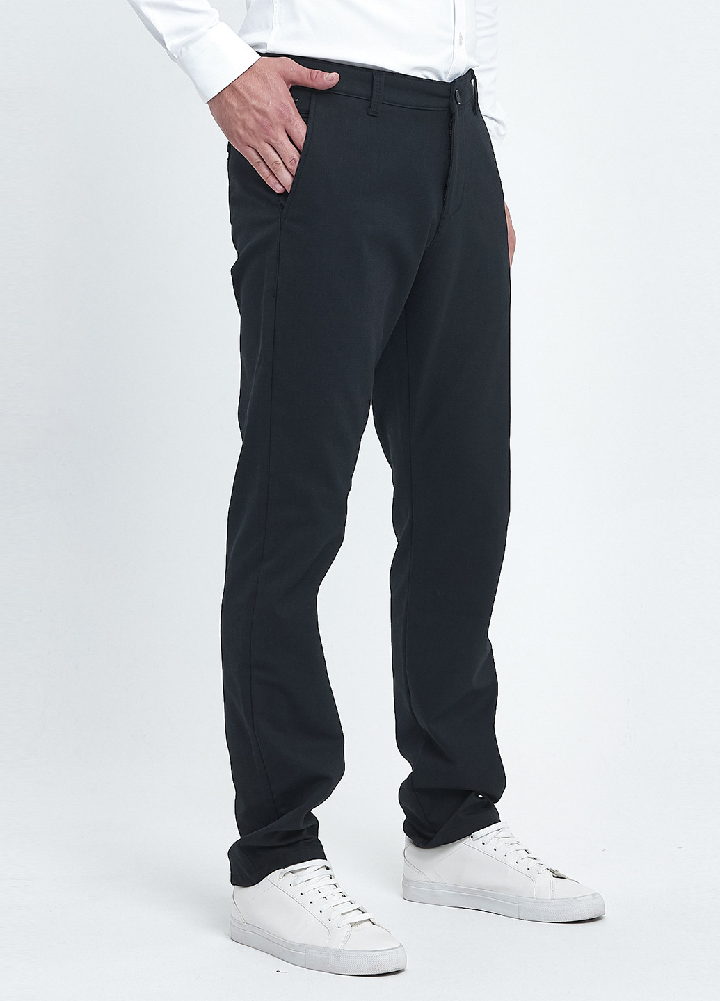 Темно-синие кэжуал демисезонные зауженные брюки Trend Collection