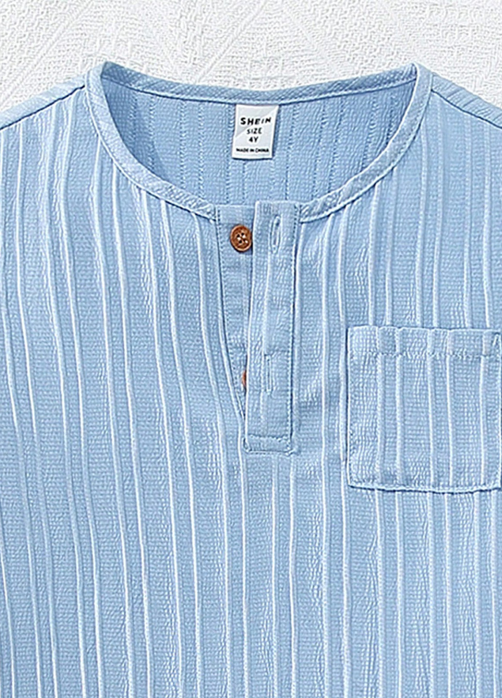 Блакитний літній комплект (футболка, шорти) SHEIN