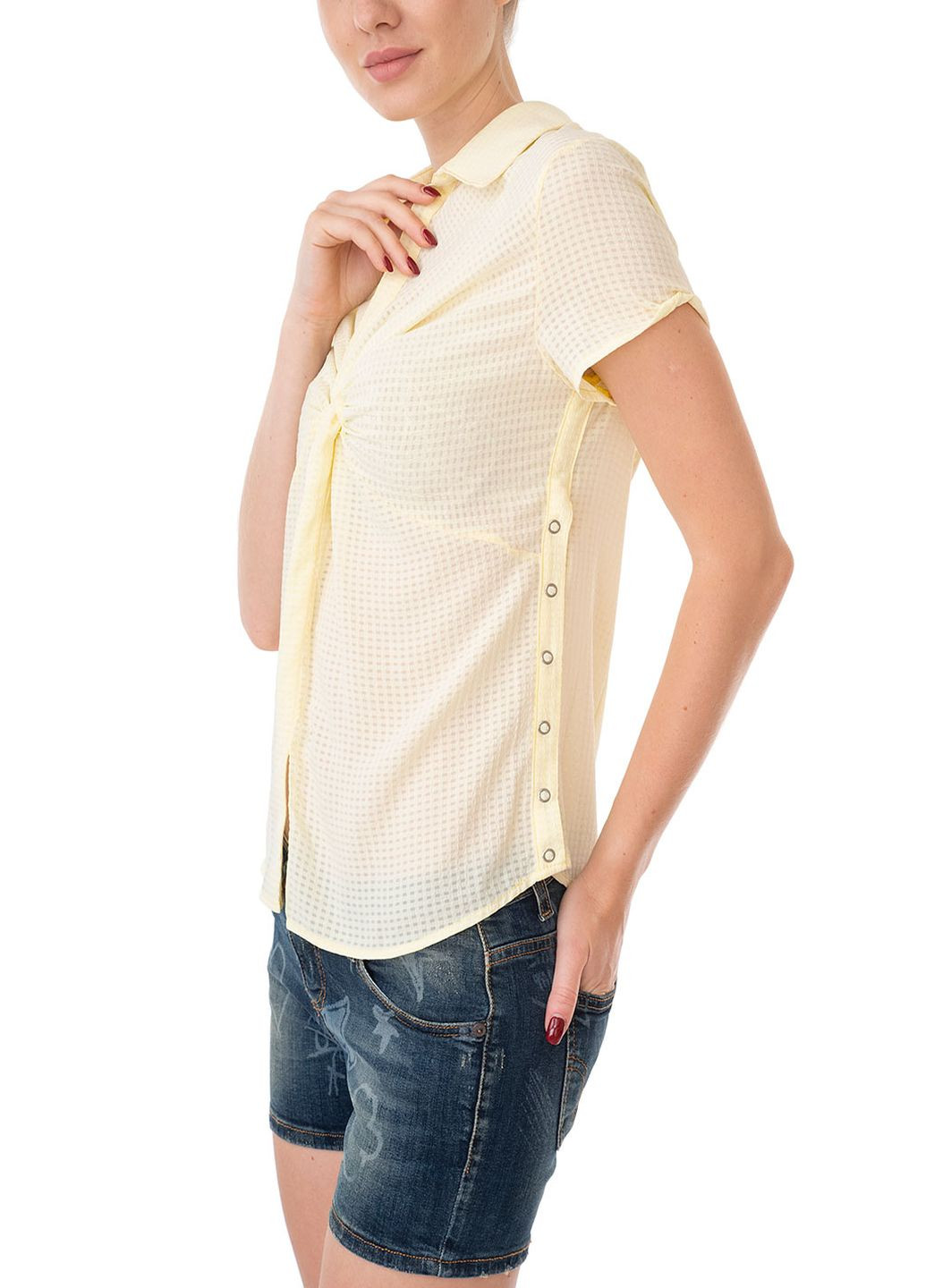 Жовта блуза на запах Zimo