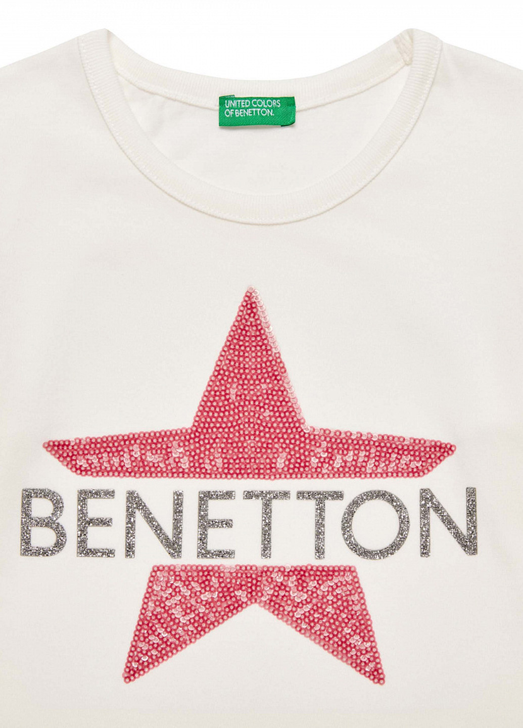 Белый демисезонный кэжуал лонгслив United Colors of Benetton