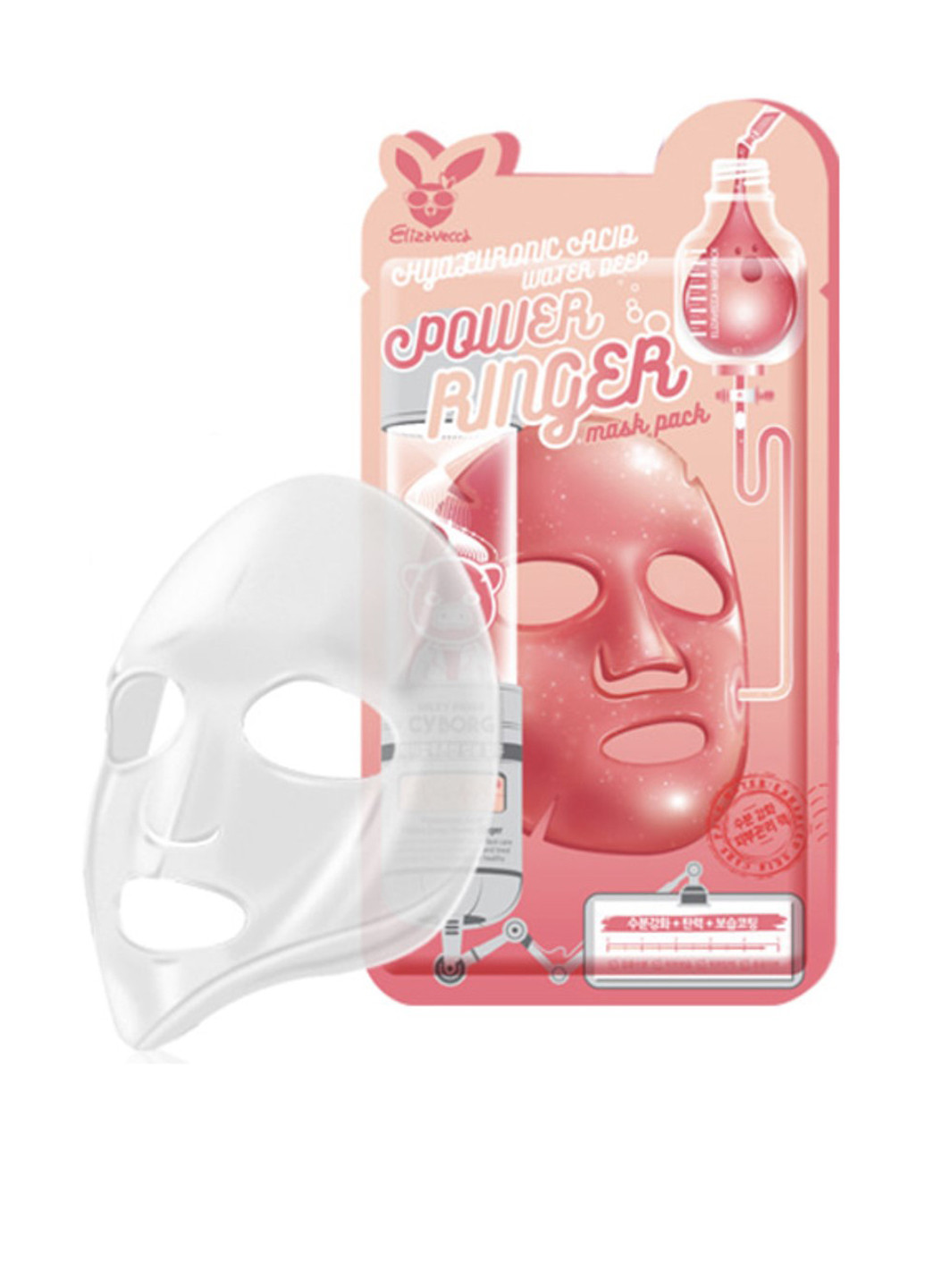 Маска тканинна зволожуюча з гіалуроновою кислотою Hyaluronic Acid Water Deep Power Ringer Mask Pack, 23 мл Elizavecca (203674717)