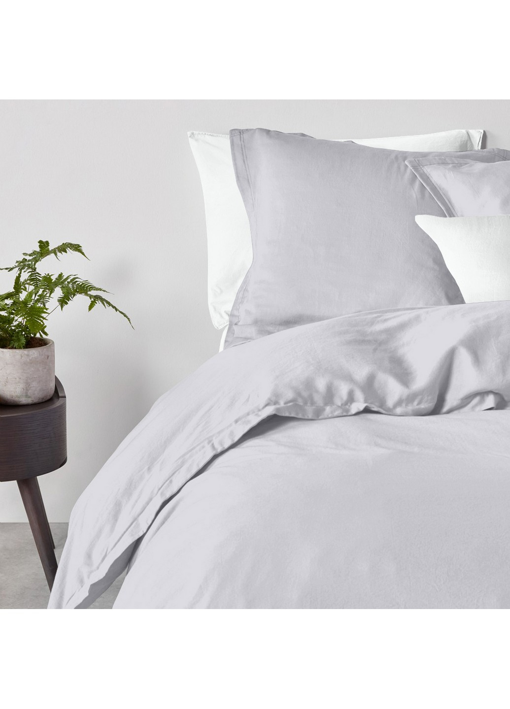 Комплект полуторної постільної білизни RANFORS GREY WINTER WOOD NIGHT White (2 наволочки 50х70 у подарунок) Cosas (251281528)