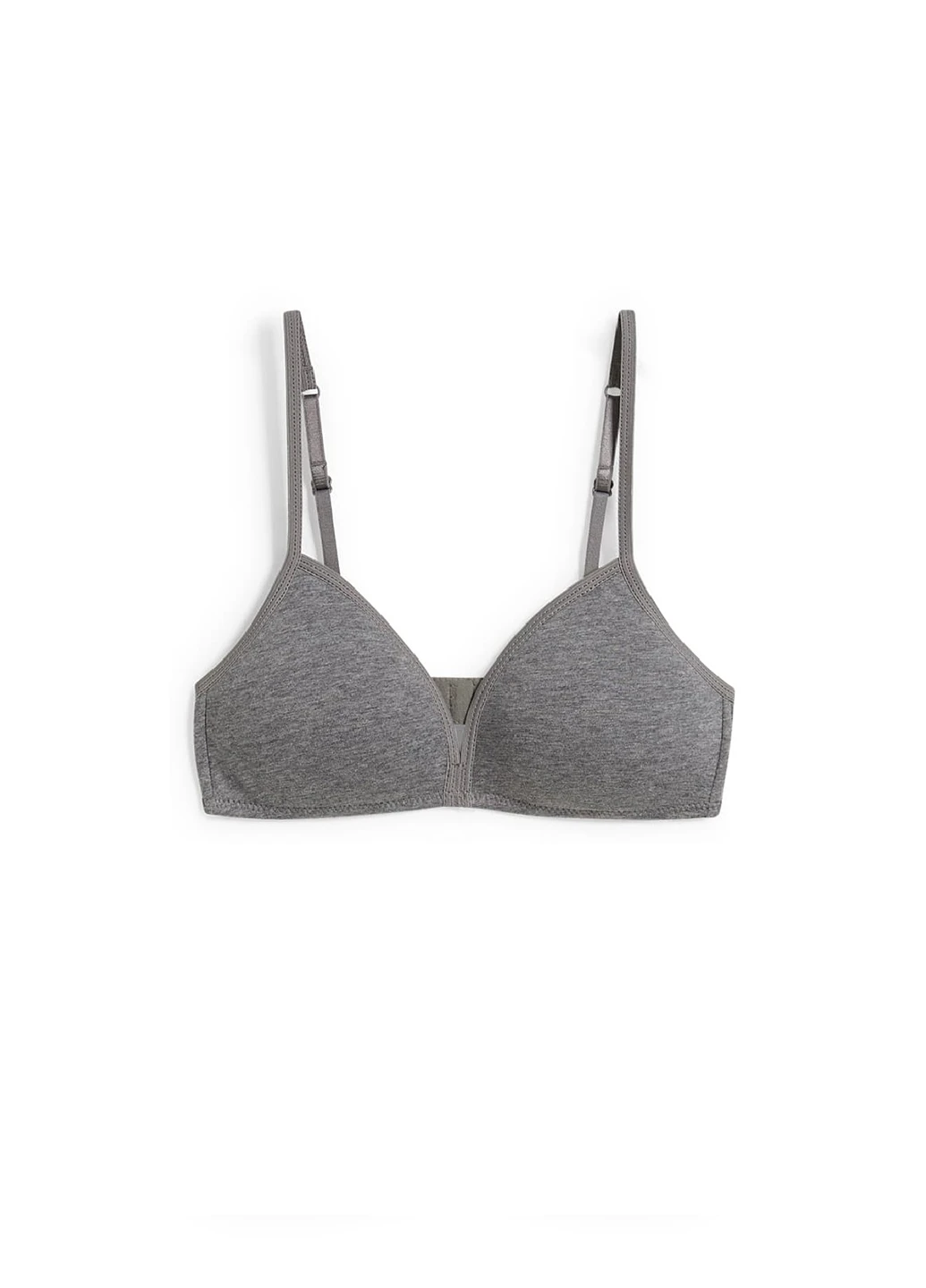 Серый бюстгальтер C&A без косточек хлопок