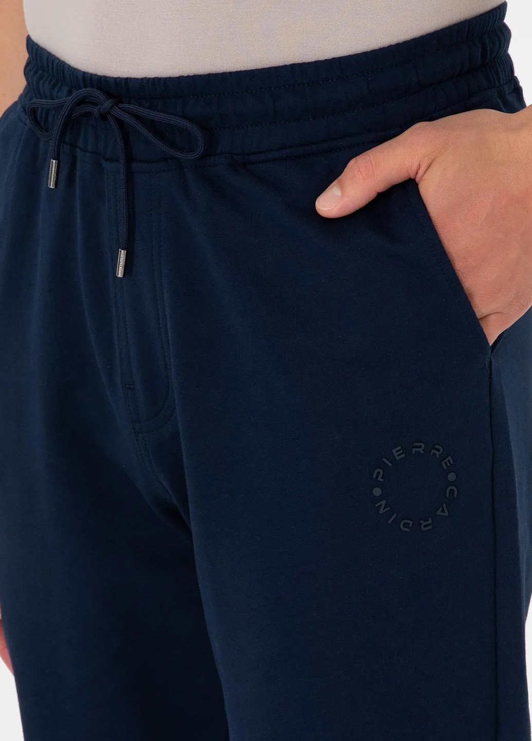 Темно-синие кэжуал демисезонные джоггеры брюки Pierre Cardin