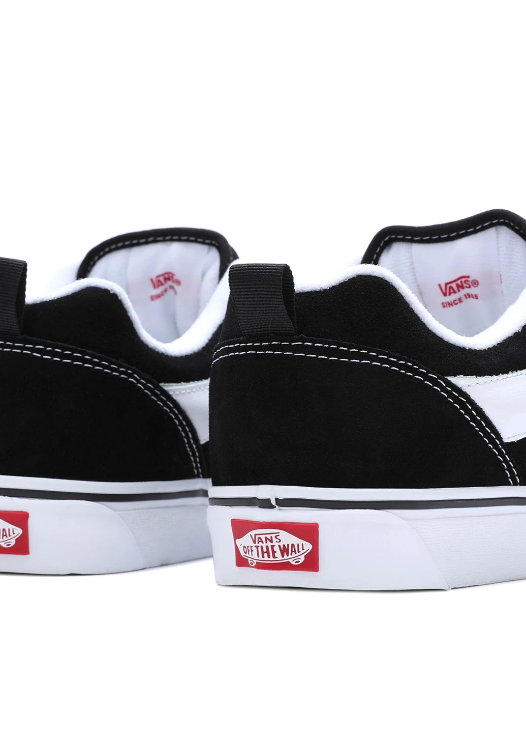 Черные кеды Vans KNU SKOOL с логотипом, с белой подошвой