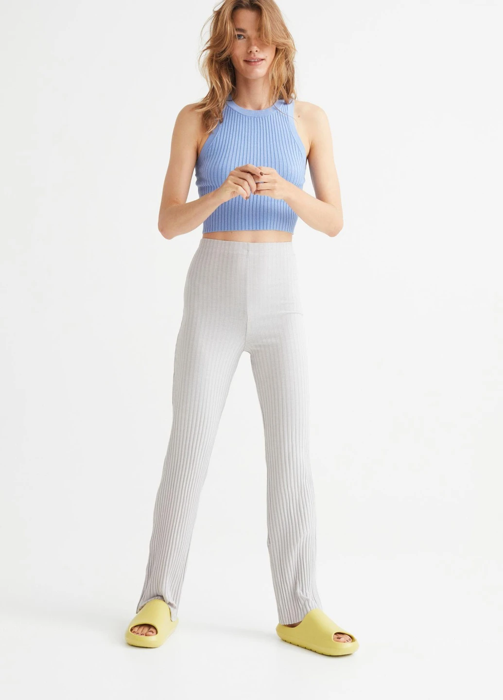 Штани літо,світло-сірий, H&M Basic (254671502)