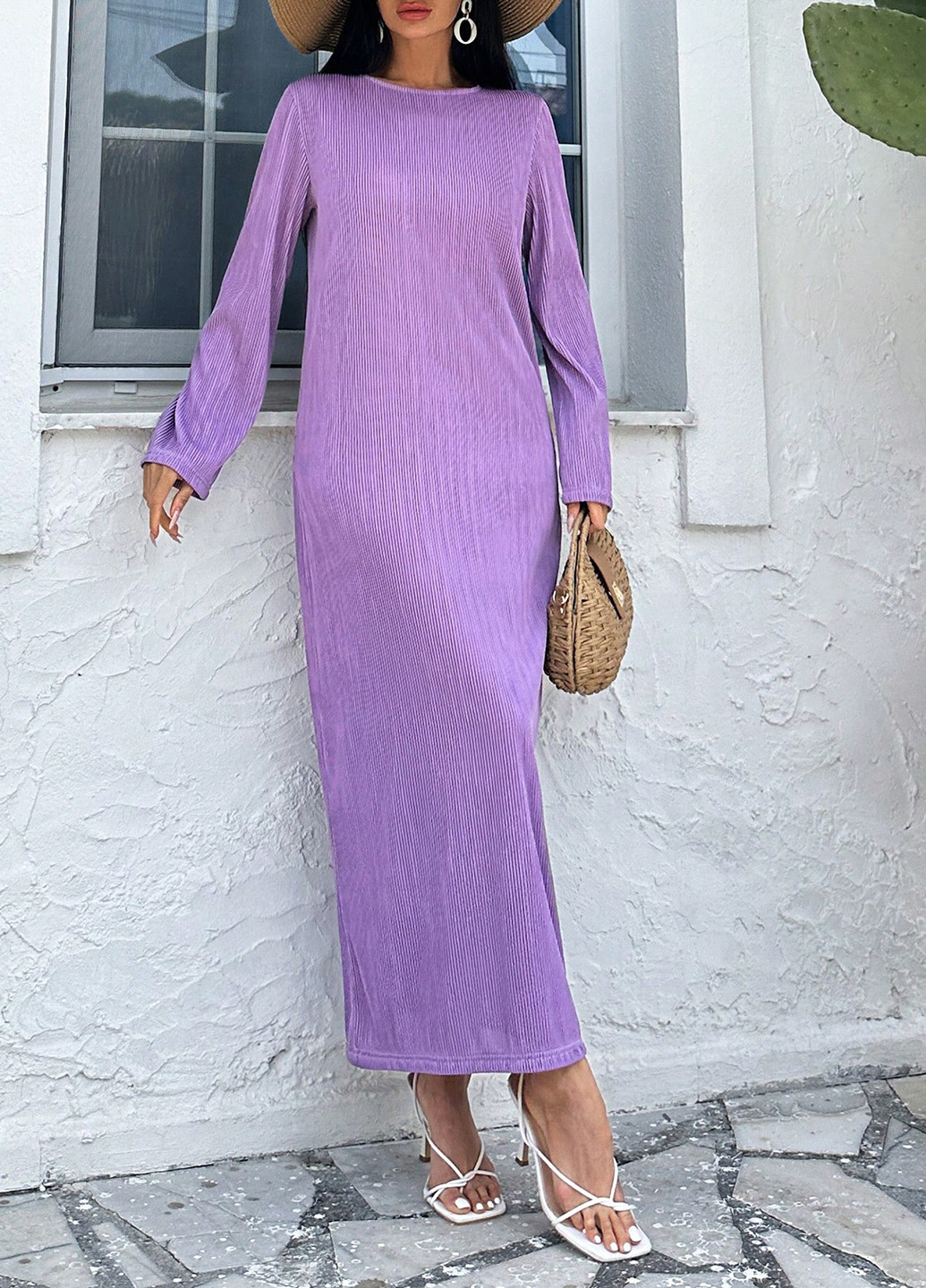 Бузкова кежуал сукня SHEIN однотонна