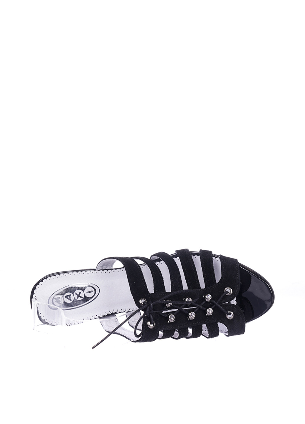 Черные шлепанцы Maxi со шнуровкой