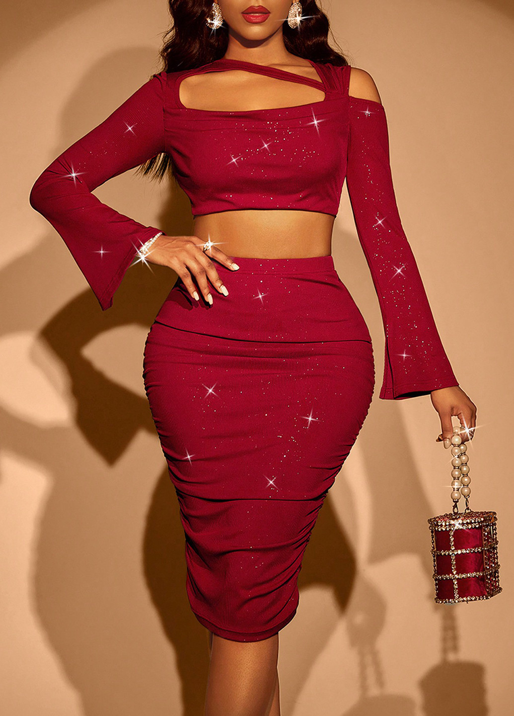 Костюм (кроп-топ, спідниця) SHEIN (341735560)