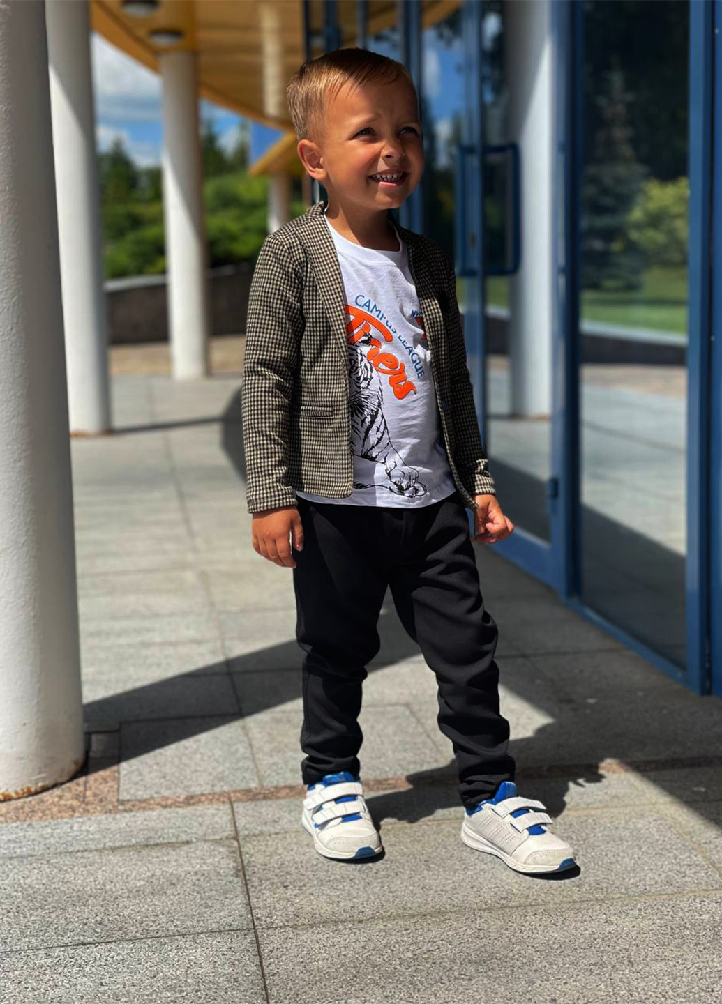 Комбинированный демисезонный костюм (пиджак, брюки) брючный BRAZERS