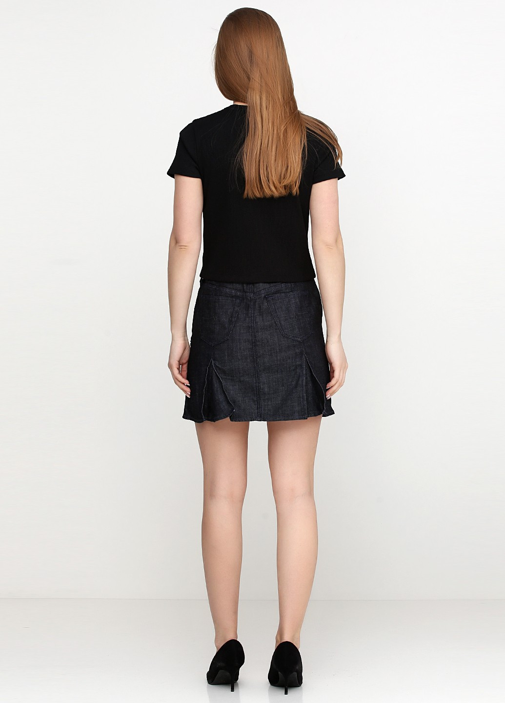 Темно-серая однотонная юбка Ralph Lauren