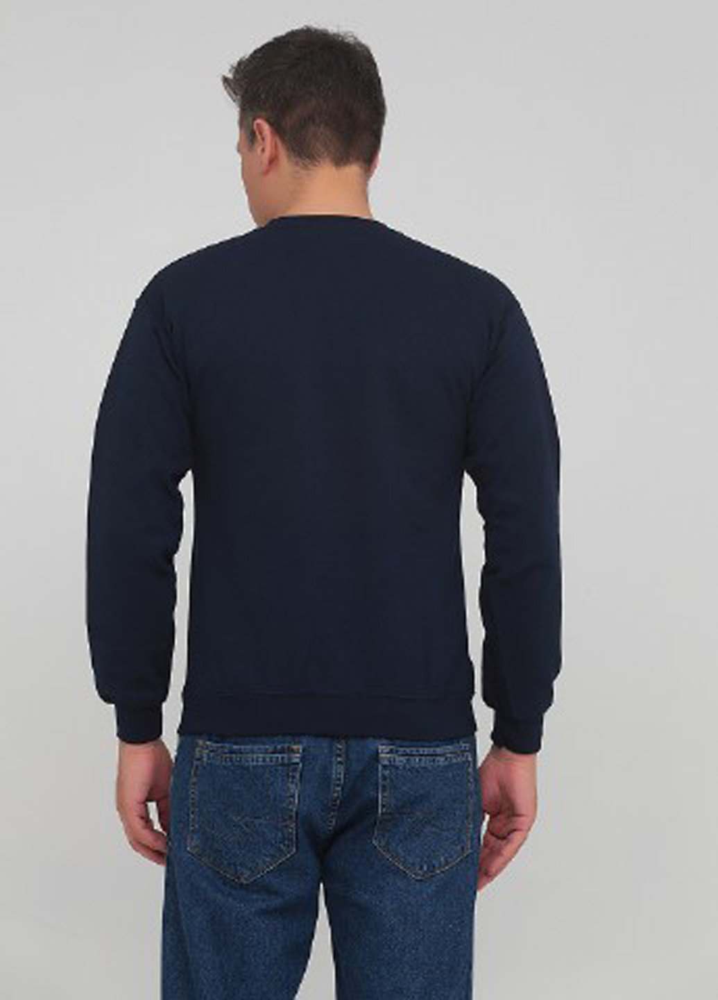 Темно-синій світшот Blue 84 напис без декору (361959988)