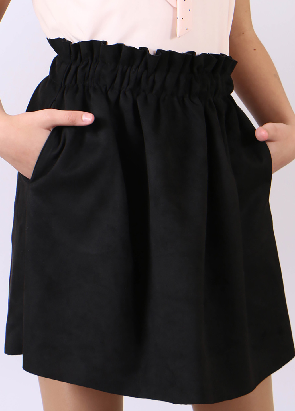 Черная кэжуал однотонная юбка DaNa-kids клешированная
