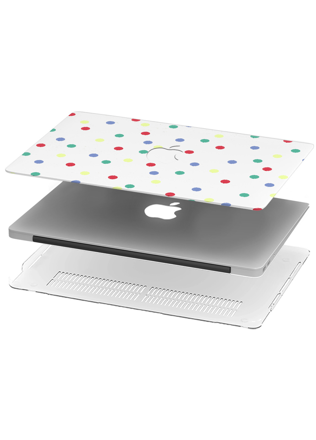 Чехол пластиковый для Apple MacBook Pro Retina 13 A1502 / А1425 Разноцветный горох (6352-2781) MobiPrint (219124652)
