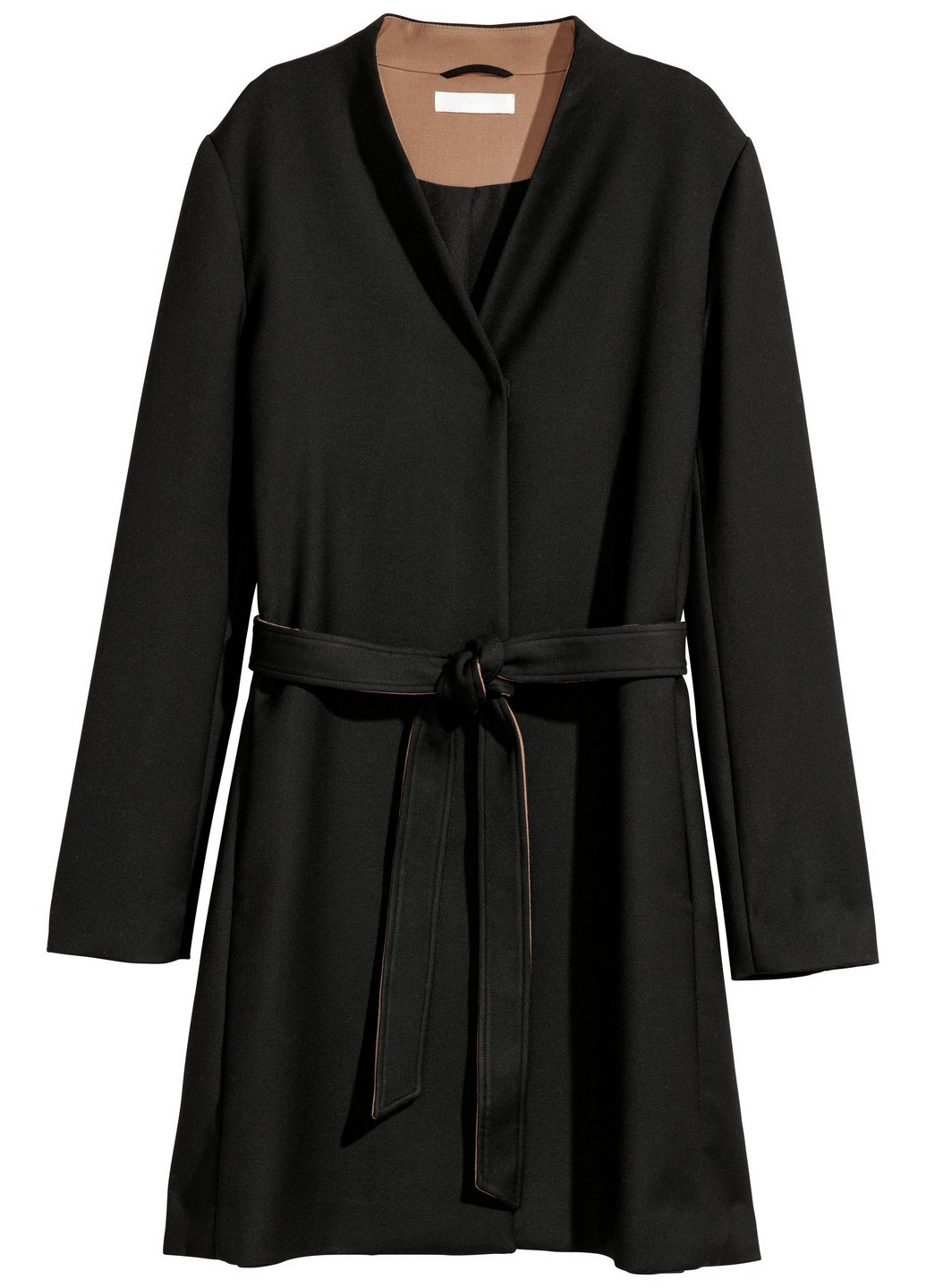 Черное демисезонное Пальто H&M