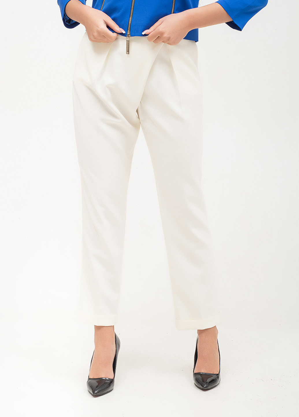 Белые классические летние прямые брюки Sellin