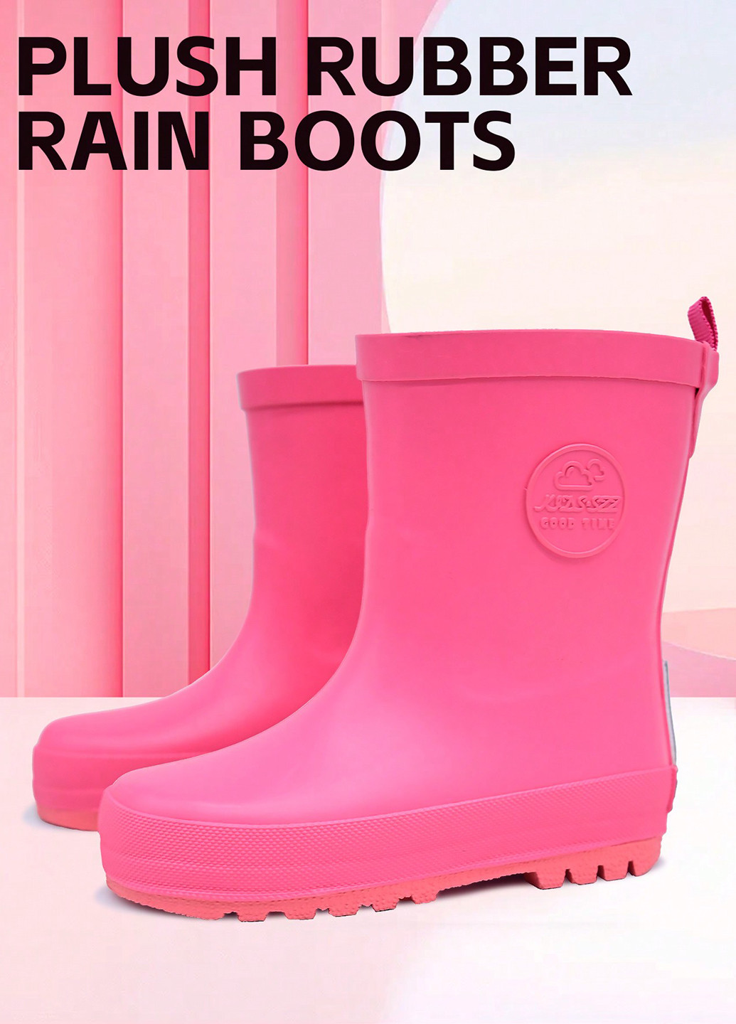 Малиновые резиновые сапоги SHEIN