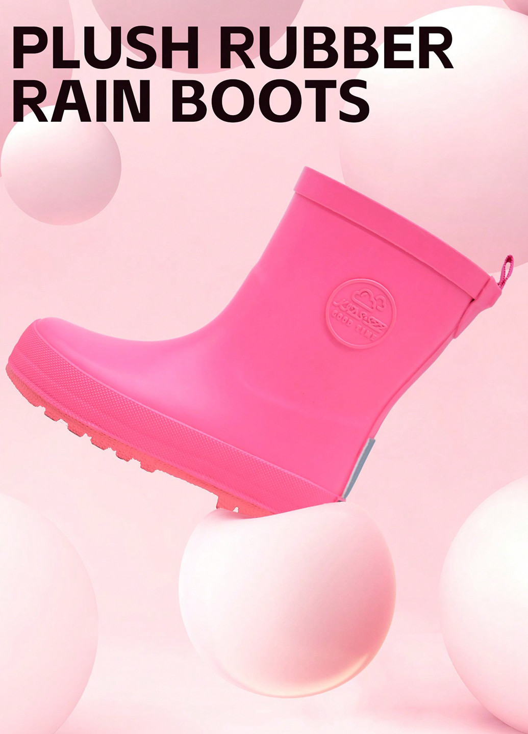 Малиновые резиновые сапоги SHEIN