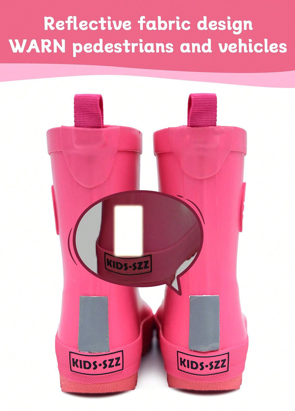 Малиновые резиновые сапоги SHEIN