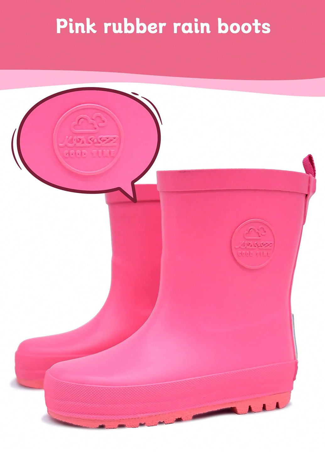 Малиновые резиновые сапоги SHEIN